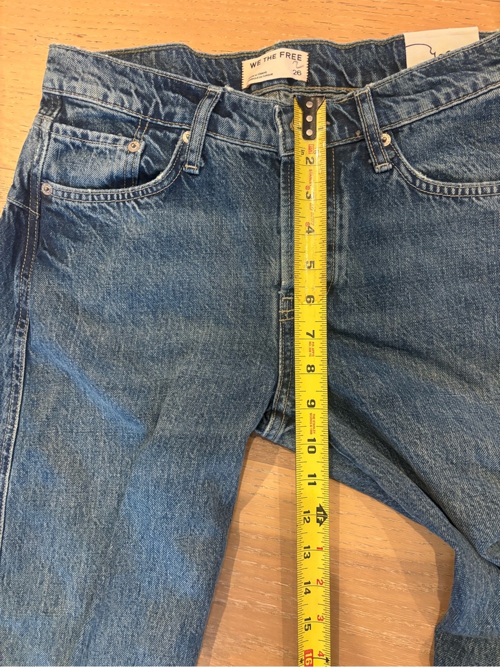 Free People We The Free Fable Low Rise Twisted Bowed Jeans 26 Heartsong NWT - Picture 15 of 16
